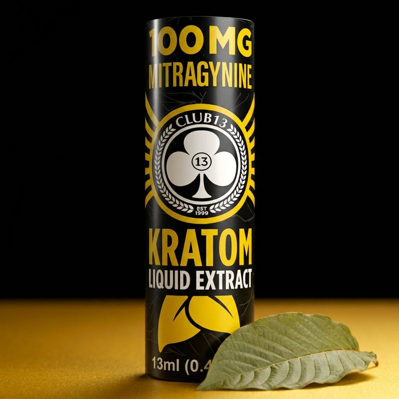Club13 kratom liquid extract, 100 MG mitragynine