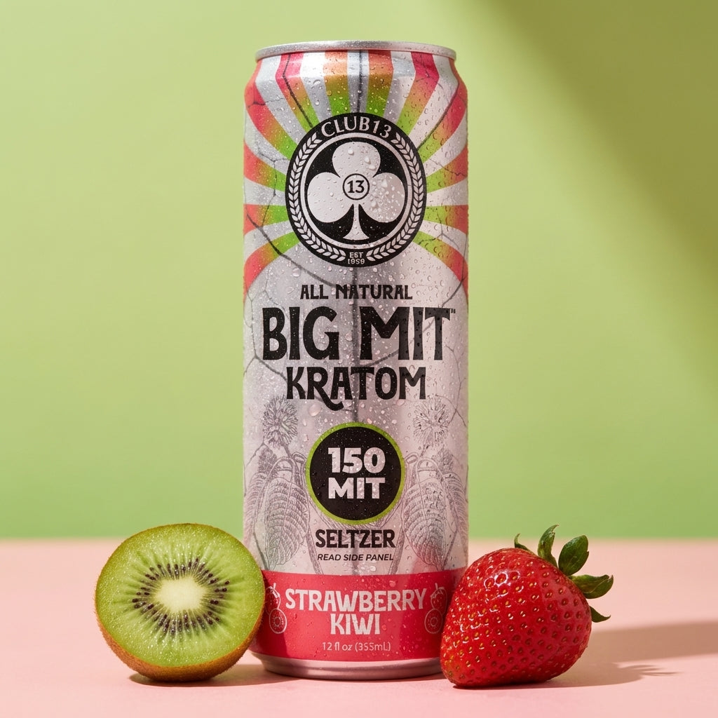 Club13 Big MIT Strawberry Kiwi kratom seltzer