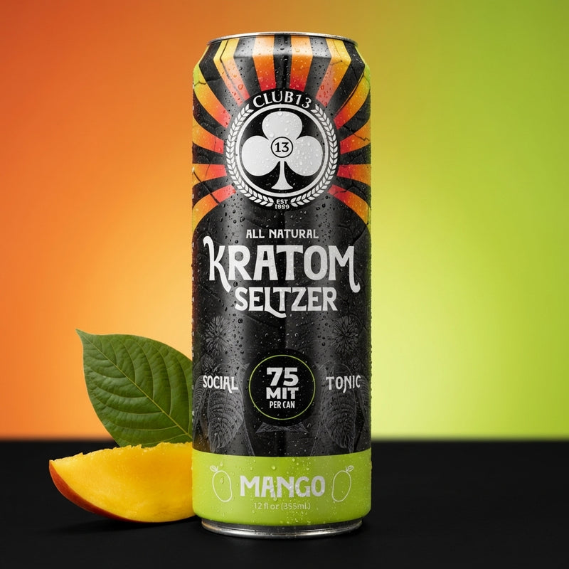 Club13 kratom seltzer 75 MIT, Mango