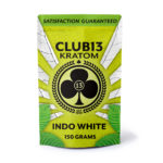 picture of club13 indo white kratom powder bag 150 gm